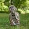 Glitzhome® 16.5" Faux Bronze Little Buddha Monk Garden Statue